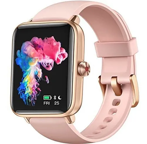 Reloj Inteligente Bluetooth De Mujer Para iPhone Android [Rosa] Pantalla  Táctil