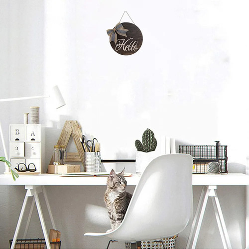 Letrero Colgante De Madera Hello Sign For Corona De Primave