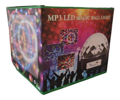 Imagen 2 de 6 de Bola Led Magic Luces Reproductor Mp3 + Pendrive Y Bluetooth