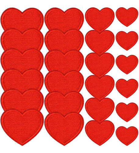 Lystaii 24 Piezas Parches Termoadhesivos En Forma De Corazón