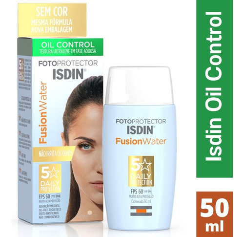 Creme Isdin Oil Control Fusion Water Fps 60 50ml