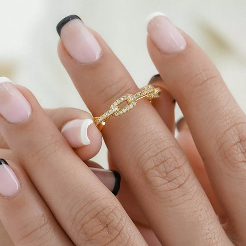 Anillo Connected Ajustable Oro Laminado 18k