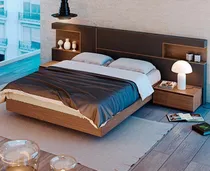 Comprar Cama Queen Livorno Linea Nordica.con 2 Mesas De Noche