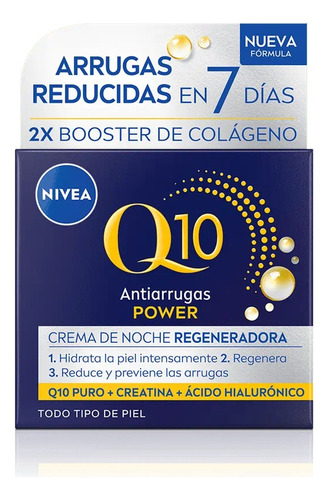 Dúo Nivea Q10 Antiarrugas Power Noche + Sun Control Brillo Todo Tipo De Piel Día/noche