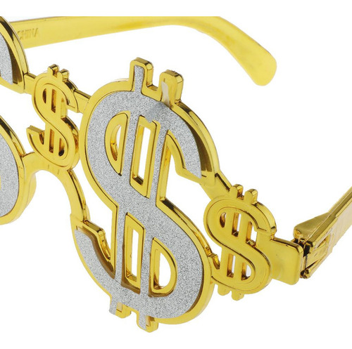 Z 2 Brillo De Dólar De Plástico 70s 80s Rapero Party Eyewear