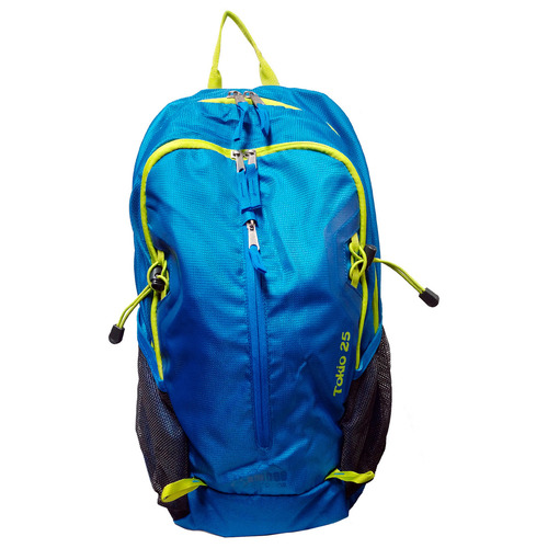 Imagen 5 de 5 de Mochila Trekking 25 Litros Montañismo Viaje Scout Bamboo Tokio Resistente Al Agua Con Bolsillos Y Compartimiento Azul