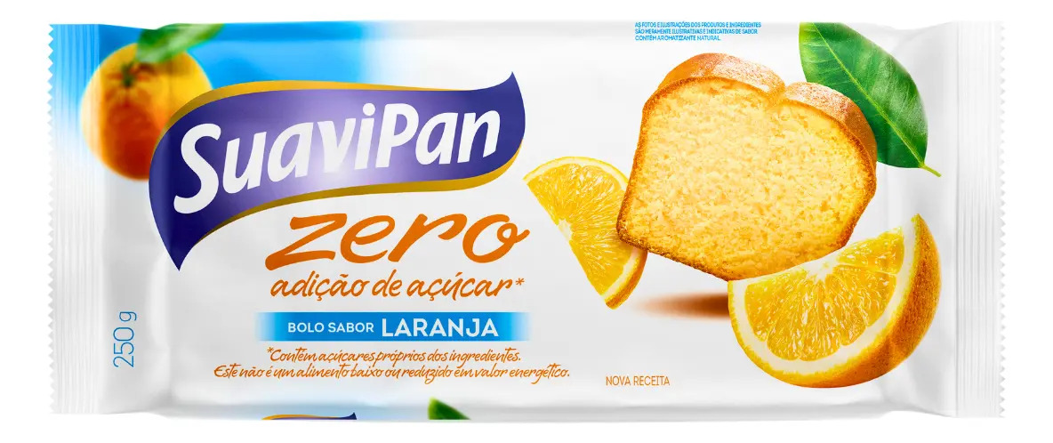 Bolo Zero Adição De Açúcar de Laranja Suavipan 250g