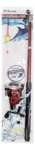 Kit  Caña De Pesca Con Accesorios 56cm Señuelos