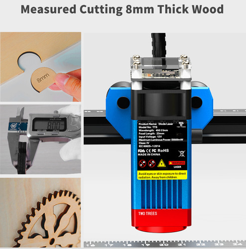 Máquina De Grabado Láser Twotrees Tts55 Pro Y Accesorios