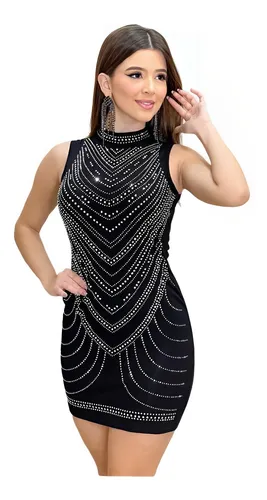 Vestido tubinho hotsell com pedraria
