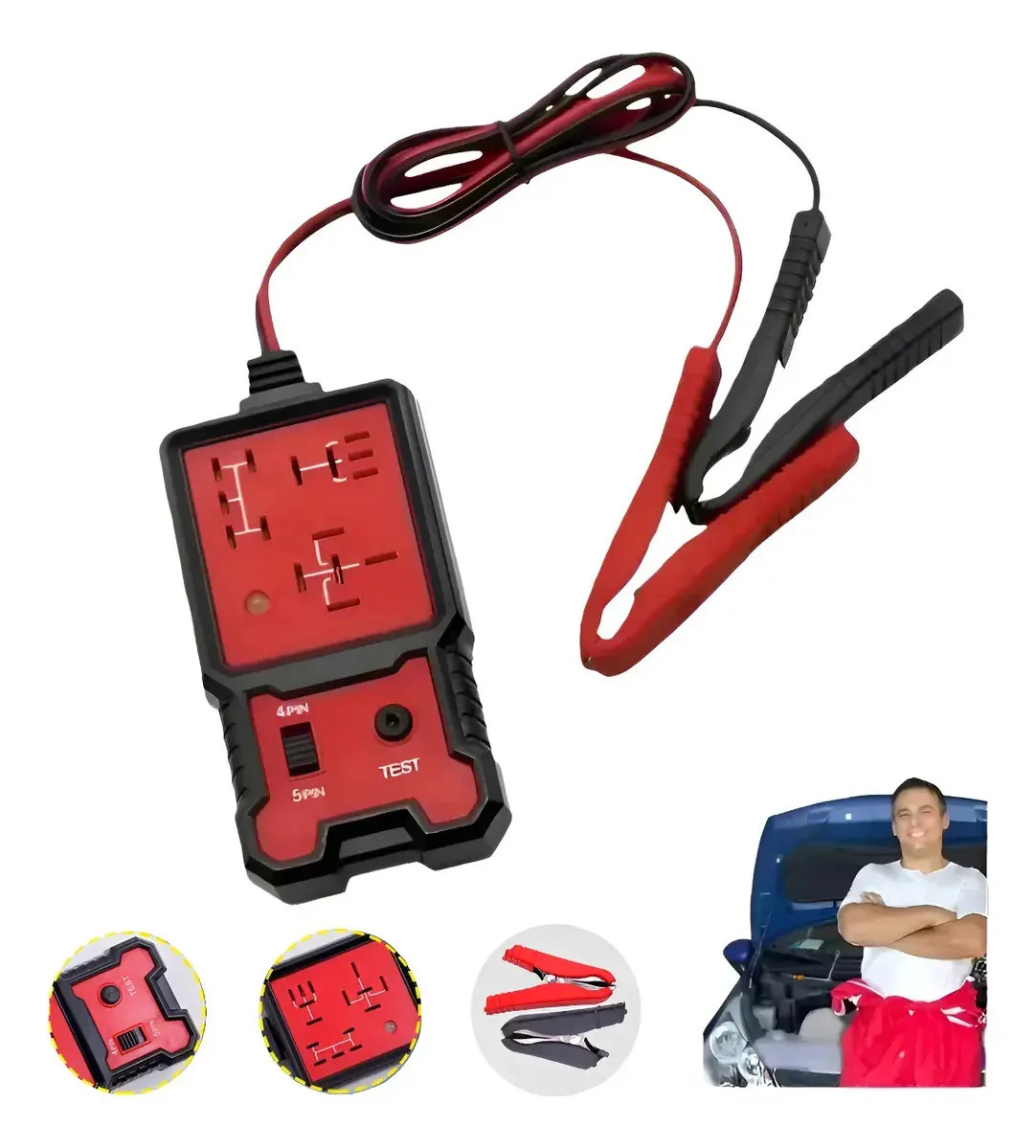 Probador De Relés Automotriz 12v Universal Fácil De Usar