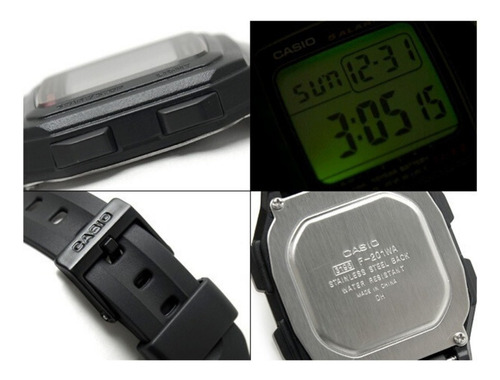 Relógio Masculino Digital Casio F-201wa-9adf - Preto + Nf