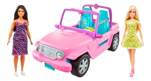 Barbie Jeep Carro Auto De Playa Con Barbie Y Ken Beach