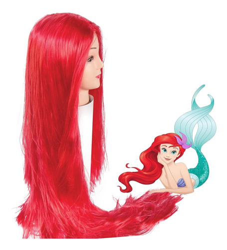 Peluca La Sirenita Ariel De Pelo De Muñeca