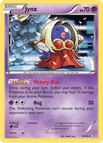 Cartas Pokemon Xy Generations Jynx 36/83 Reverse