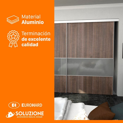 Kit Para Puerta Adicional Frente Placard Aluminio Eurohard