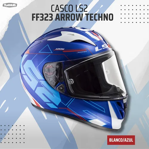 Casco ls2 azul y blanco new arrivals