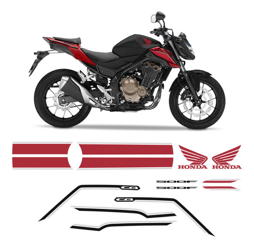 Kit Adesivos Moto Honda Cb 500f 2018 Modelo Original