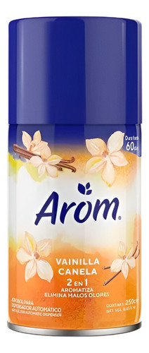 Repuesto Aerosol Arom Vainilla Canela Recarga 250cc