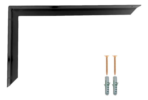 2 Suporte Mão Francesa Reforçada Pia Prateleira 50cm Preto