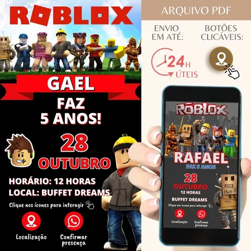 Convite Virtual Interativo Roblox