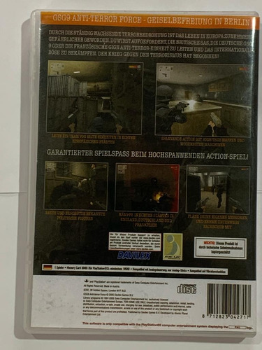 Gsg9 Anti-terror Force Ps2 Capa E Poster Ps2