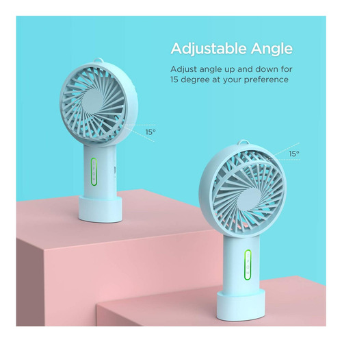 Ventilador Portátil Ipow Mini 3 Velocidad, Ángulo Ajustable,