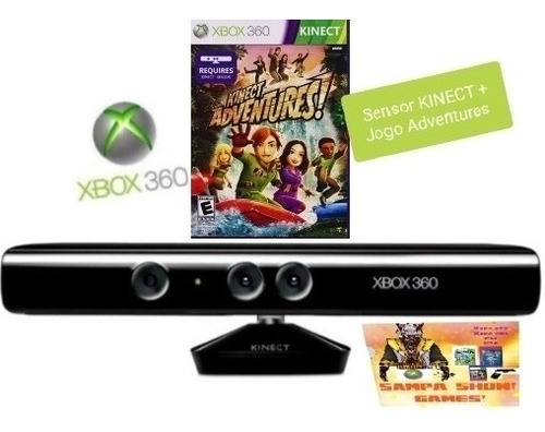 Sensor Kinect Xbox 360 + Jogo Adventures Promoção (Recondicionado)