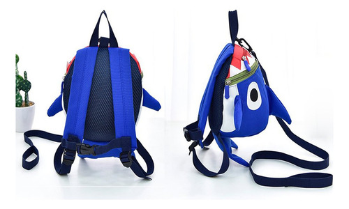 Mochila De Seguridad Para Niños Con Correa De Arnés, Azul. Color Azul