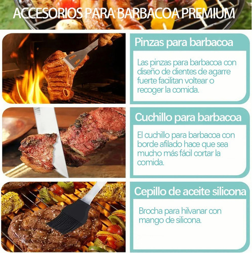 Bbq Tools Set Rabbitstorm- Set De 18 Utensilios Y Cubiertos