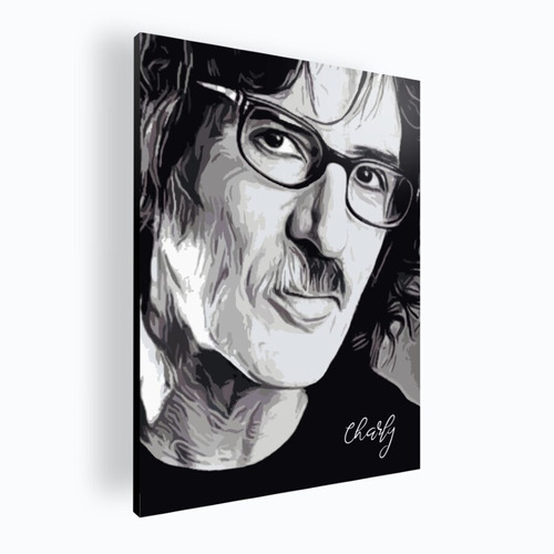 Cuadro Moderno Mural Poster Charly Garcia 42x60 Mdf