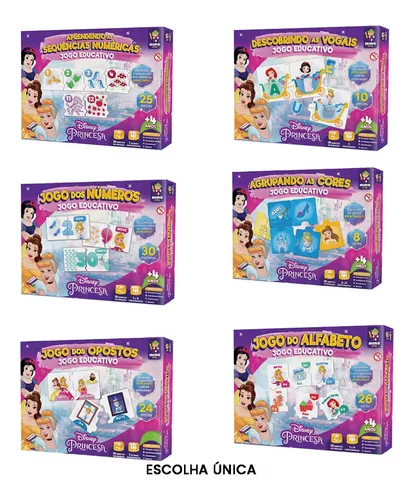 Jogo Educativo - Princesas Disney - Sequências Numéricas - Mimo Toys