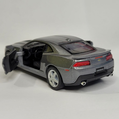 Abridor de puerta de hierro Camaro Trolley en miniatura, color gris, colección de coches