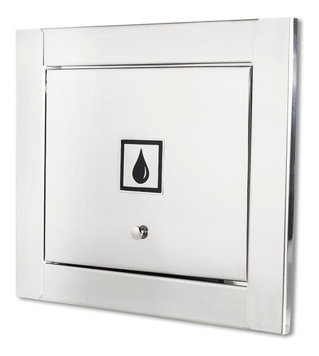 Caixa De Correio Frente Inox Carta + Visor Água + Luz