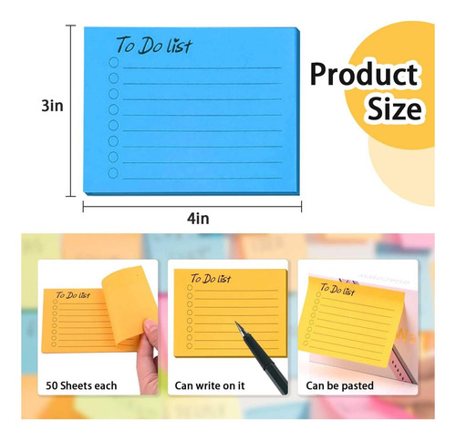 Wxj13 10 Pack Para Hacer Notas Sticky Notes Stripe Forrada