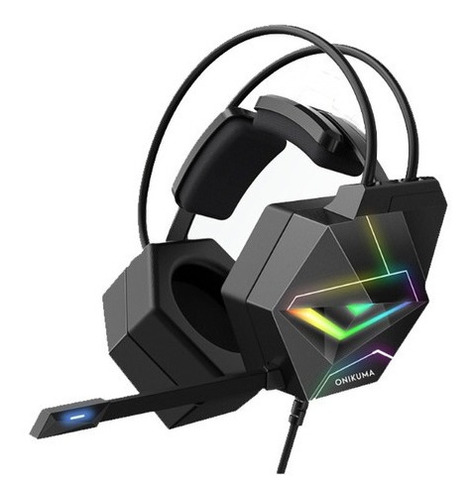 Audífonos Gamer Onikuma X20 Negro Con Luz Rgb Led Ps4 Xbox