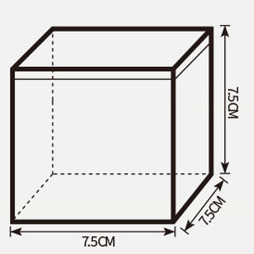Caja De Almacenamiento De Acrílico 7,5 Cm X 7,5 Cm X 7,5 Cm