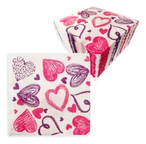 Comprar Servilletas De Mesa 100un De Papel 33x33cm Con Corazones