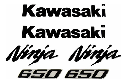 Kit Adesivos Compativel Kawasaki Ninja 650 Preto Resinado 53 Cor Ninja 650 - Preto