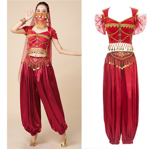 Trajes De Danza Árabe Adulto Bellydance Pantalon Y Top