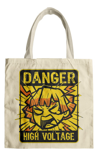 Bolsa Tela Tote Zenitsu Agatsuma Demon Slayer Danger Trueno 