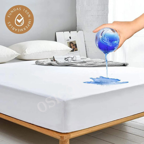 Cubre Colchon Funda Impermeable Protector 2x2 King Premium