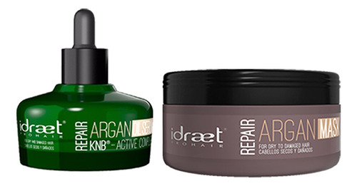 Idraet Kit Capilar Mascara + Serum Reparador Argan Nutritivo