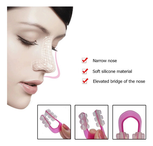 Rinoplastia Caseiro: Afina E Modela O Nariz Sem Cirurgia Cor Rosa Tamanho Único