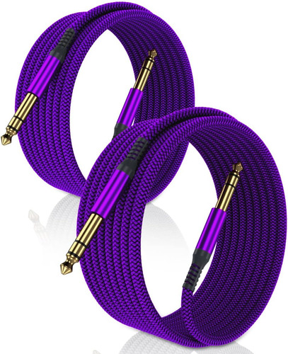 Cables De Instrumentos Elebase ,de 3 M , Jack 6.35mm Purple