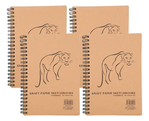 comprar Cuaderno De Dibujo De Papel Kraft, 4 Unidades, Cuaderno De B