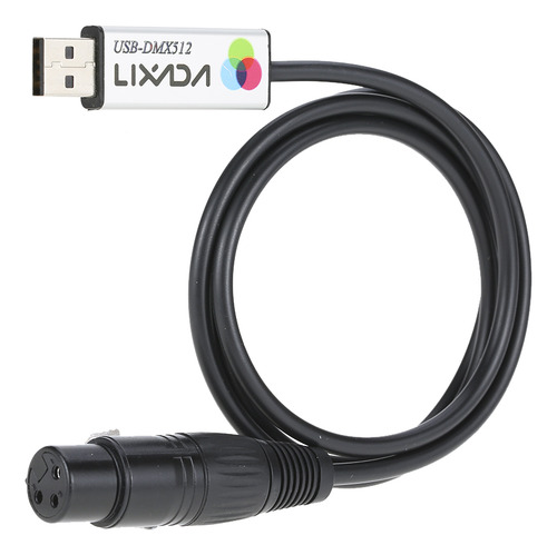 Interface De Cabo Usb Dmx512 Computador Lixada Adaptador Pc