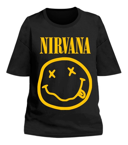 Remeron Nirvana Mujer Kurt Cobain Remera Rock Logo 3