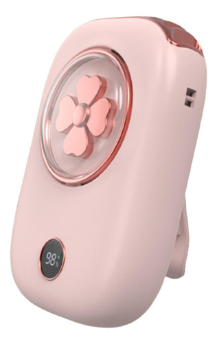 Pink Ventilador De Cuello Sin Mini Ventilador Portátil