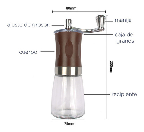 Molinillo De Café Práctico De Mano Molino Cerámica